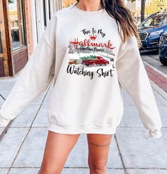 this is my christmas movie watching sweatshirt, christmas movie lovers, christmas movie watching shirt red truck shirt,h