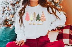 tis the season sweatshirt, christmas tree sweatshirt, winter sweatshirt, christmas sweatshirt, holiday crewneck, holiday