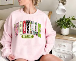 tv christmas whoville university est 1957 sweatshirt, retro whoville est 1957, christmas shirt, whoville university t sh