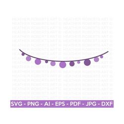 purple circle banner svg, banner svg, birthday svg, birthday decoration svg, birthday party svg, party decoration svg, cut files for cricut