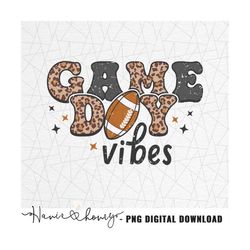 game day vibes png - football png design - football vibes - football design - leopard print - football shirt - football