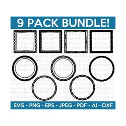 circular and square frame svg bundle, circular frames, square frames, circle svg, square svg,frame svg,border svg,cut file cricut,silhouette