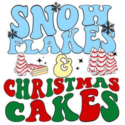 retro snowflakes and christmas cakes life svg