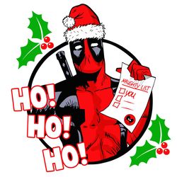 merry christmas santa marvel deadpool family svg