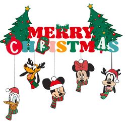 disney character head christmas tree life svg