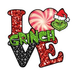 love grinch santa merry christmas png design