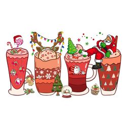 santa claus coffee drink christmas png