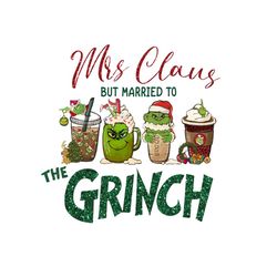 grinch coffee drink christmas mrs claus png