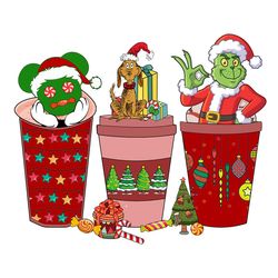 christmas grinch coffee drink png sublimation