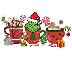 merry christmas grinch coffee drink png