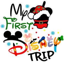 my first disney christmas vacation magic kingdom svg