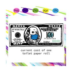 100 dollar, 100 dollar bill, 100 dollars, current cost of one toilet paper roll, money art, dollar bill svg, franklin sv