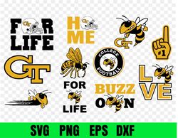 buzz ogn georgia tech yellow logo, bundle logo, svg, png, eps, dxf, n-c-aa logo