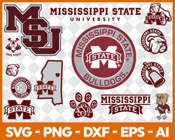 mississippi state bulldogs svg bundle, mississippi state bulldogs cut file, clipart, american football svg bundle