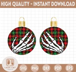 christmas handbone ornaments, two christmas ornaments png, ornament png, handbone png, instant download,