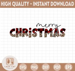 merry christmas buffalo leopard plaid, christmas png digital design, holiday sublimation design download, clipart, insta