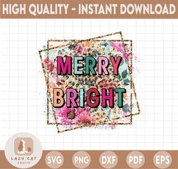 Merry and Bright PNG | Merry & Bright Sublimation | Christmas Sublimation Design | Christmas PNG Design | Digital Downlo