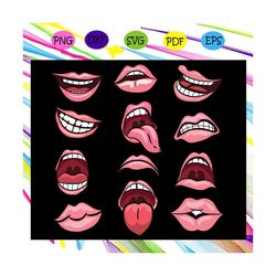 lips svg bundle, lips clipart bundle, biting lips svg, dripping lips svg, kiss lips svg, tongue out svg, red lips cut fi