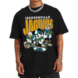 vintage 90s jacksonville mickey donald duck and goofy football team sweatshirt, jacksonville football sweatshirt, jaguar