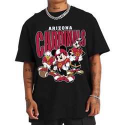 vintage arizona cardinals mickey donald duck and goofy football team sweatshirt, vintage style arizona football crewneck