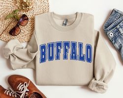 vintage buffalo football sweatshirt, shirt for men and women, gift shirt on halloween, christmas, birthday, anniversary-