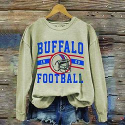 vintage buffalo football sweatshirt, shirt for men and women, gift shirt on halloween, christmas, birthday, anniversary