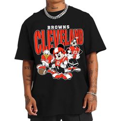 vintage cleveland mickey donald duck and goofy football team sweatshirt, cleveland unisex shirt, cute cleveland, clevela