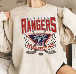 vintage sport sweatshirt, new york rangers shirt, rangers tee, hockey sweatshirt, college sweater, hockey fan , new york