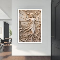 3d abstract wall art canvas ,modern angel painting, angel wall art, modern angel  canvas, modern canvas, abstract art,