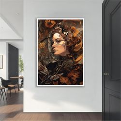 butterfly woman modern canvas ,modern painting, wall art, modern  canvas,  abstract art, canvas art, decor for gift-1