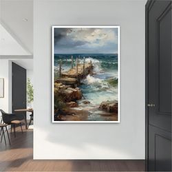 sea landscape, sea wall art, sea canvas, landscape wall art, landscape canvas, nature wall art, nature canvas, sunset wa