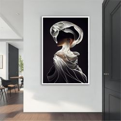 surreal woman modern canvas ,modern painting, wall art, modern  canvas,  abstract art, canvas art, decor for gift, woman