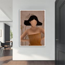 woman modern canvas ,modern painting, wall art, modern  canvas,  abstract art, canvas art, decor for gift-1