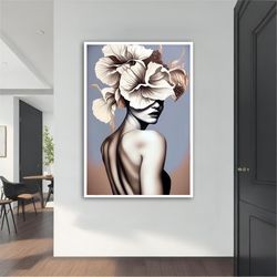 beutiful woman modern canvas ,modern painting, wall art, modern  canvas,  abstract art, canvas art, decor for gift, woma
