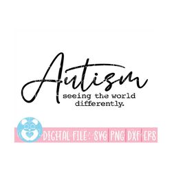 Autism Seeing The World Differently Svg, Autism Awareness Svg, Mom Teacher Puzzle Piece, Autism Svg, Autism Awareness Sv