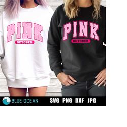 pink october svg, in october we wear pink svg, breast cancer svg, pink, tackle cancer svg