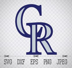 colorado rockies logo svg,png,eps cameo cricut design template stencil vinyl decal tshirt transfer iron on