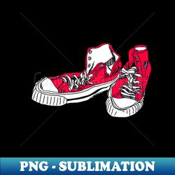 red converse high tops - retro png sublimation digital download - transform your sublimation creations