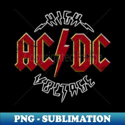 acdc high voltage vintage neon style - elegant sublimation png download - perfect for creative projects