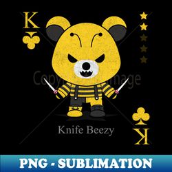 knife beezy evil bear knife cute scary cool halloween card - aesthetic sublimation digital file - unleash your inner rebellion