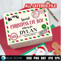 christmas eve box svg, christmas eve crate svg, christmas box svg, christmas eve box label