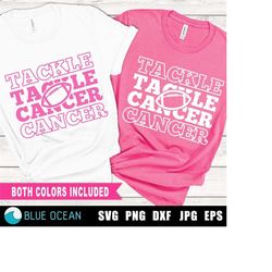tackle cancer svg, go fight svg, cancer awareness, football svg, breast cancer svg