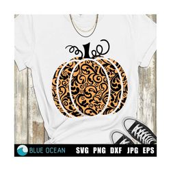 Pumpkin mandala SVG, Pumpkin swirly SVG, Pumpkin SVG, Fall svg