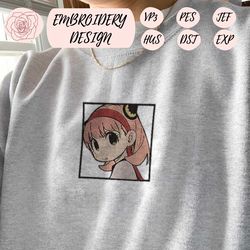 spy anime embroidery, funny embroidery files, spy girl embroidery, spy embroidery designs, embroidery pes, dst, jef files, instant download,