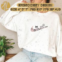 cats embroidered crewneck sweatshirt embroidered - hoodie embroidered, embroidery files, embroidery machine design