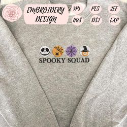 cute spooky round sign embroidery machine design, cute ghost face embroidery design, halloween spooky spider embroidery file