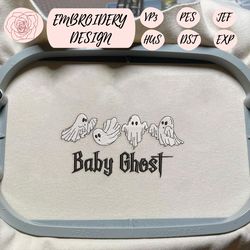 baby ghost embroidery design, customized halloween embroidery machine design, custom embroidery, embroidery pattern