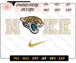 nike nfl jacksonville jaguars logo embroidery design, nike nfl logo sport embroidery machine design, famous football team embroidery design, football brand embroidery, pes, dst, jef, files