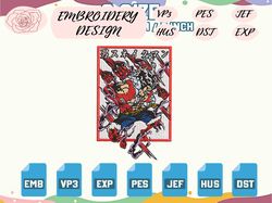 anime inspired embroidery designs, anime character embroidery files, instant download, embroidery machine files