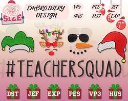 christmas teacher crew designs, christmas embroidery designs, merry xmas embroidery designs, mini embroidery design